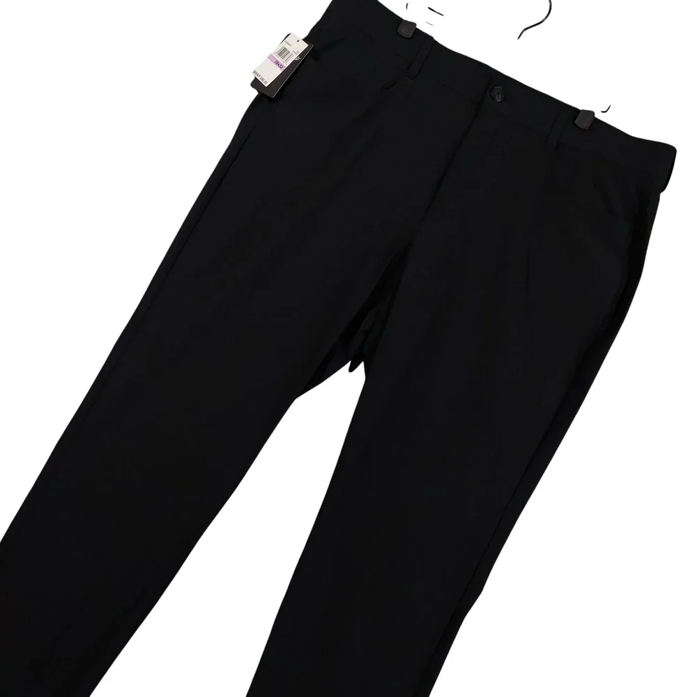 Callaway Golf Pants Men 38x32 Caviar Black Stretch Waistband CGBSE0T3 NEW
